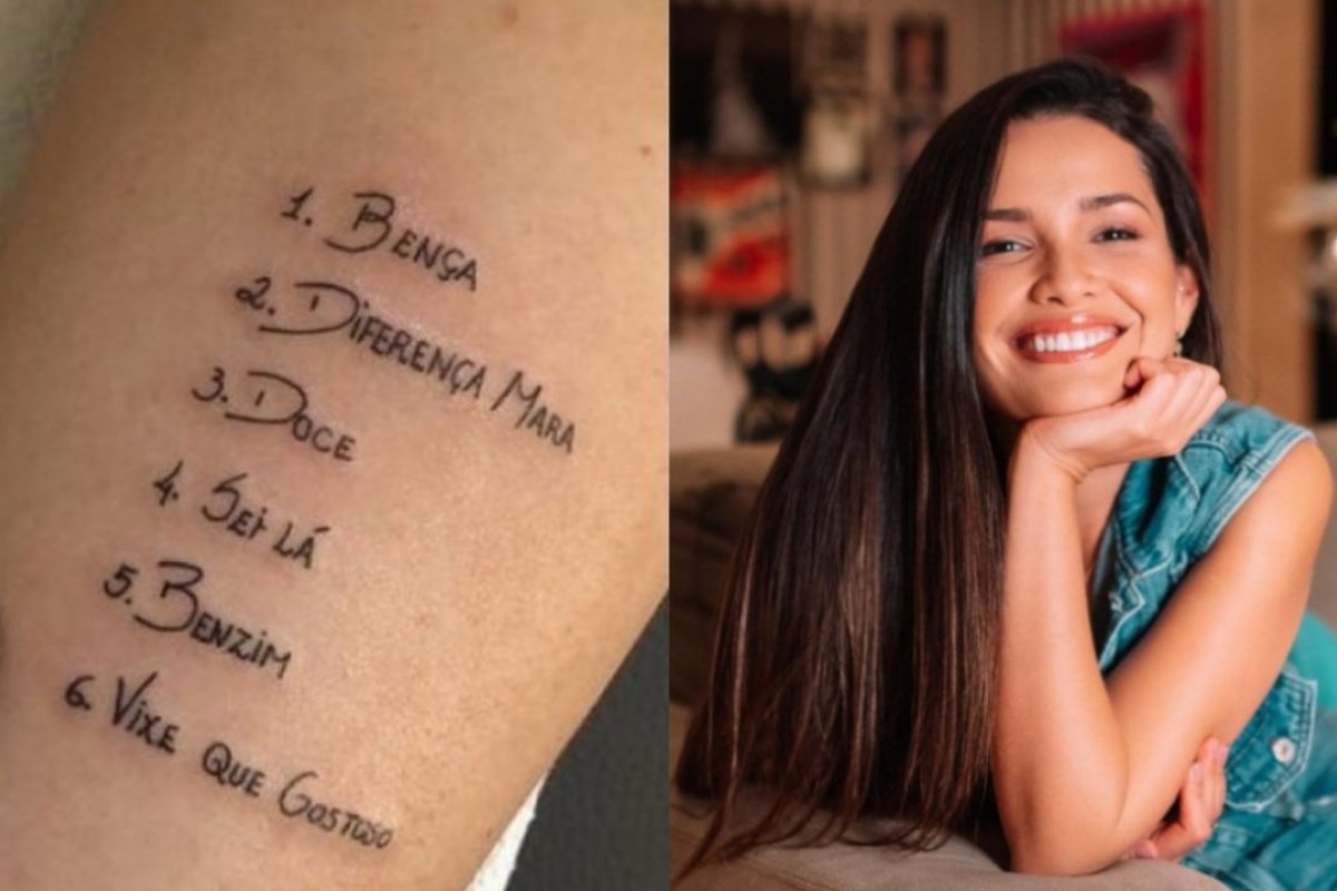 Muito amor! Fã de Juliette tatua títulos de músicas do primeiro disco da paraibana