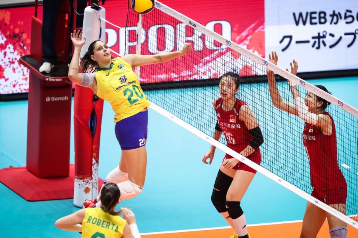 Brasil: vôlei feminino perde para a China por 3 sets a 2