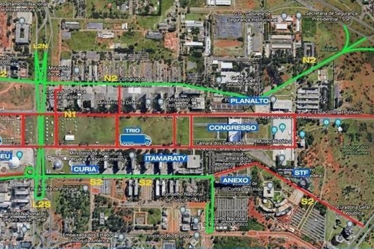 PM do Distrito Federal antecipa pontos de interdição da Esplanada dos Ministérios