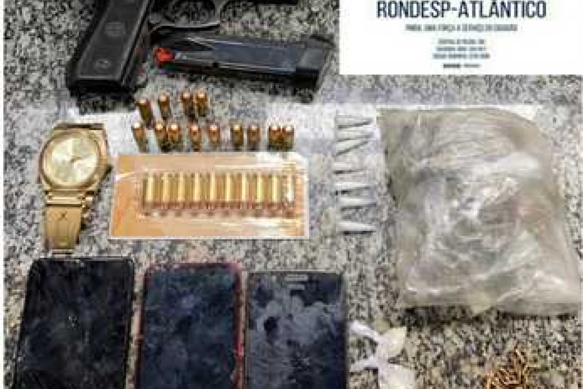 Pistola da PM de Sergipe é encontrada com suspeito de tráfico