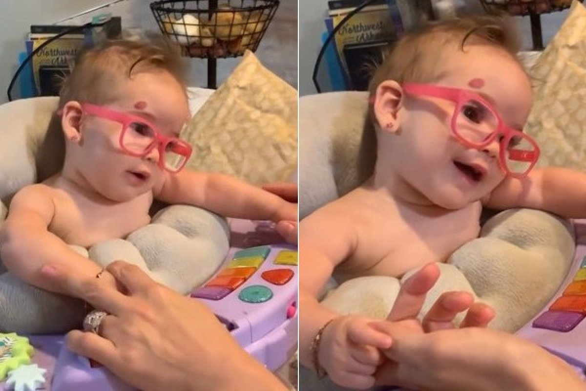 Vídeo: Família registra momento em que bebê enxerga pela 1ª vez desde que perdeu a visão, nos EUA