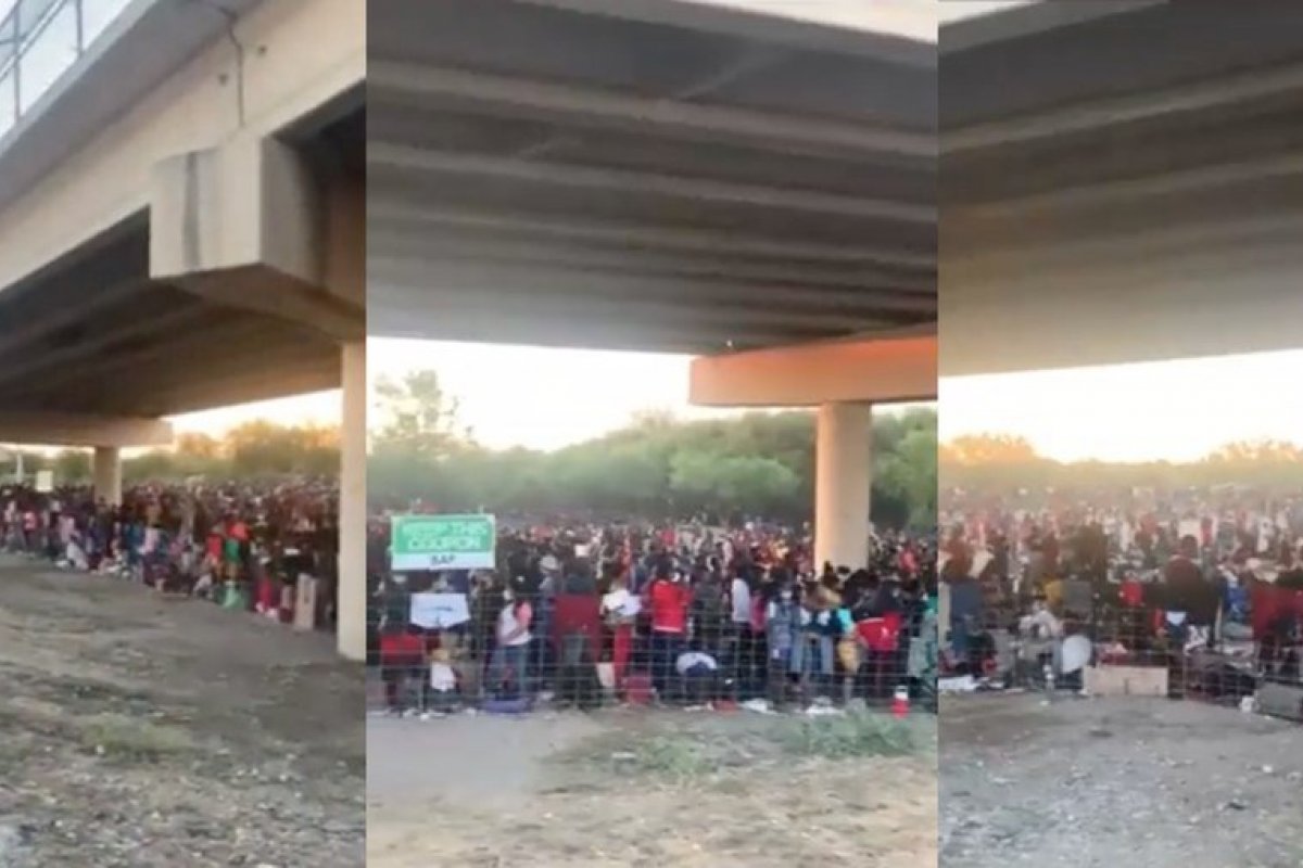 Mais de 10 mil migrantes acampam sob ponte na fronteira sul dos EUA