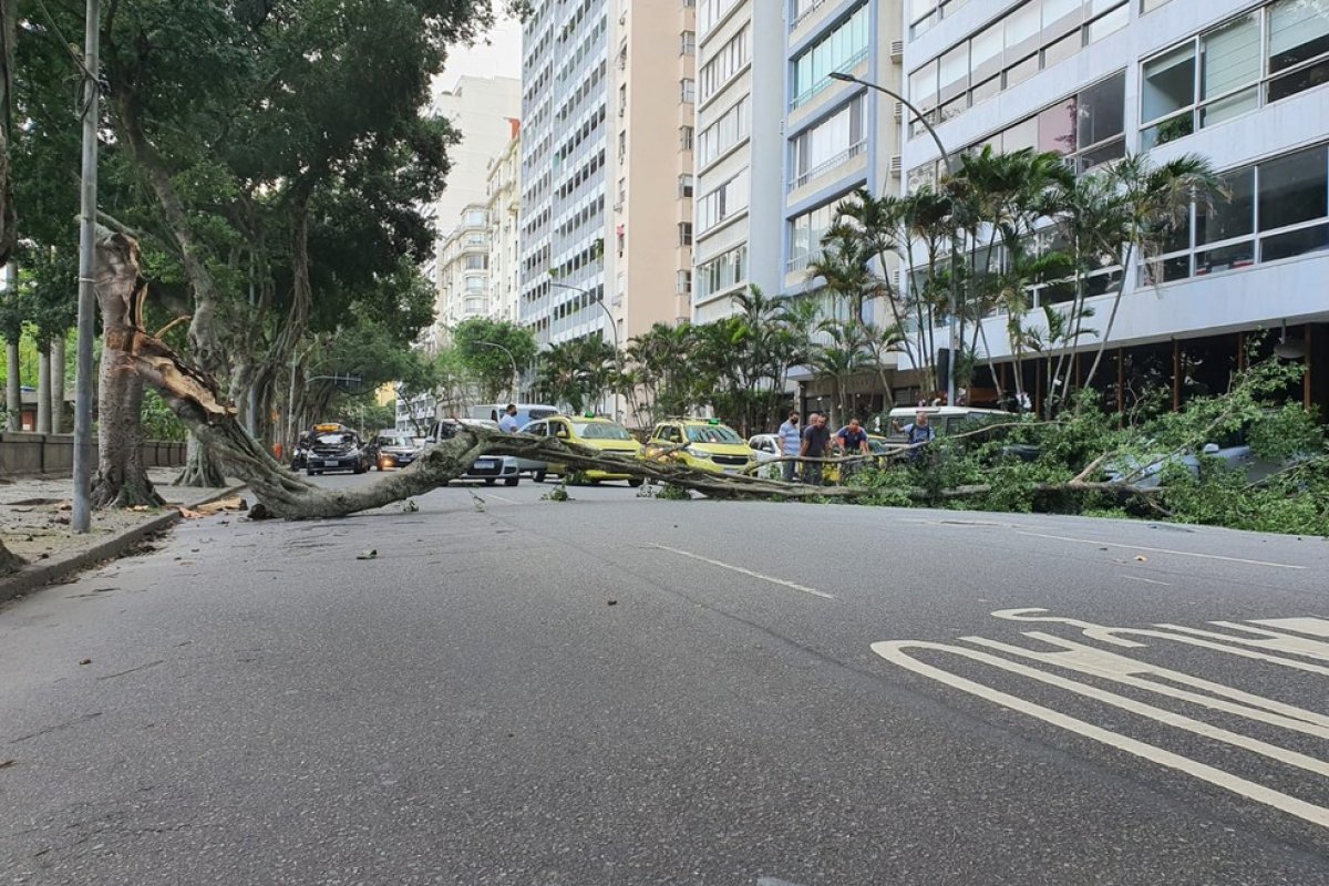 Vídeo: ventos causam estragos no Rio de Janeiro