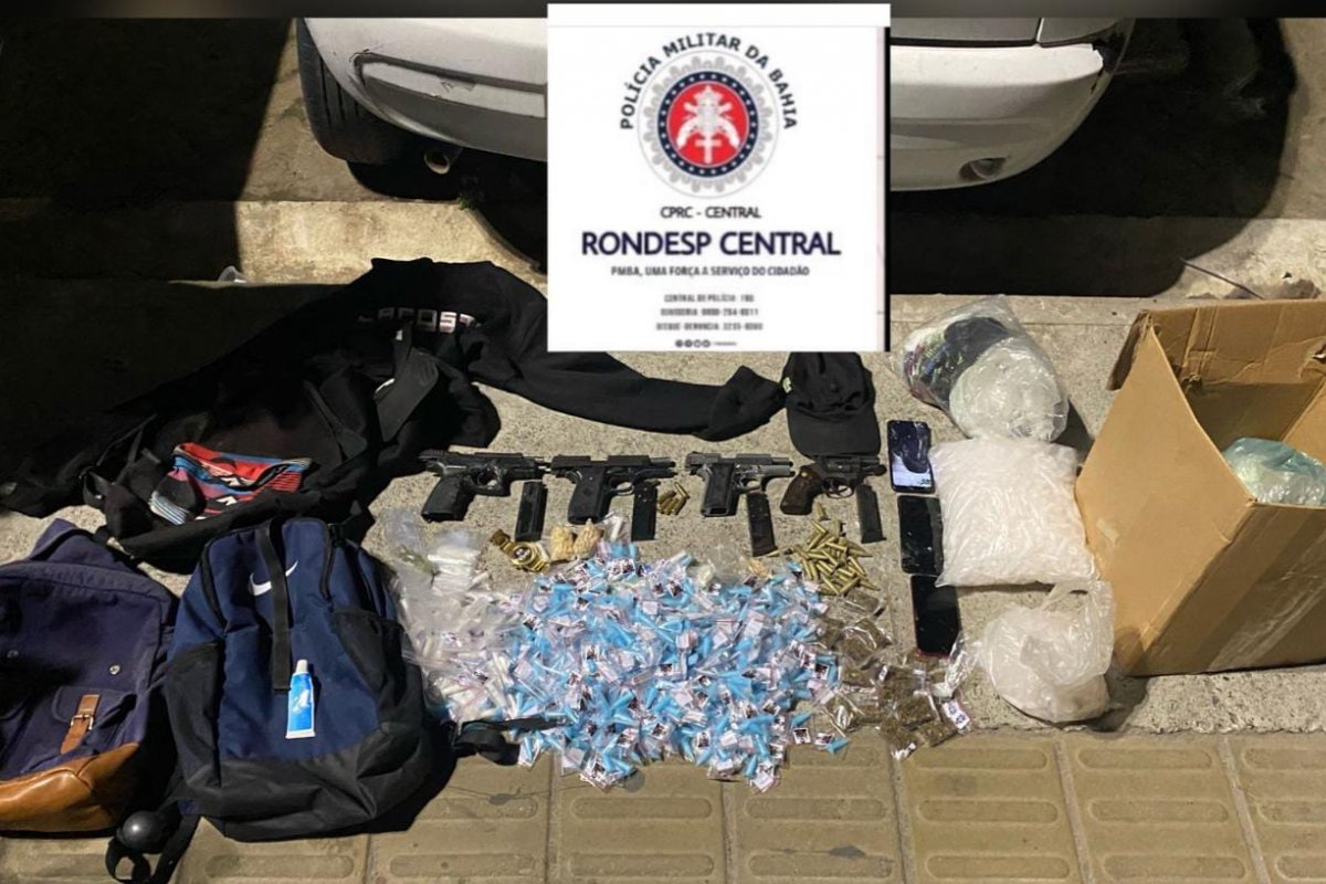 PM prende sete traficantes após tentarem invadir casa para fazer reféns