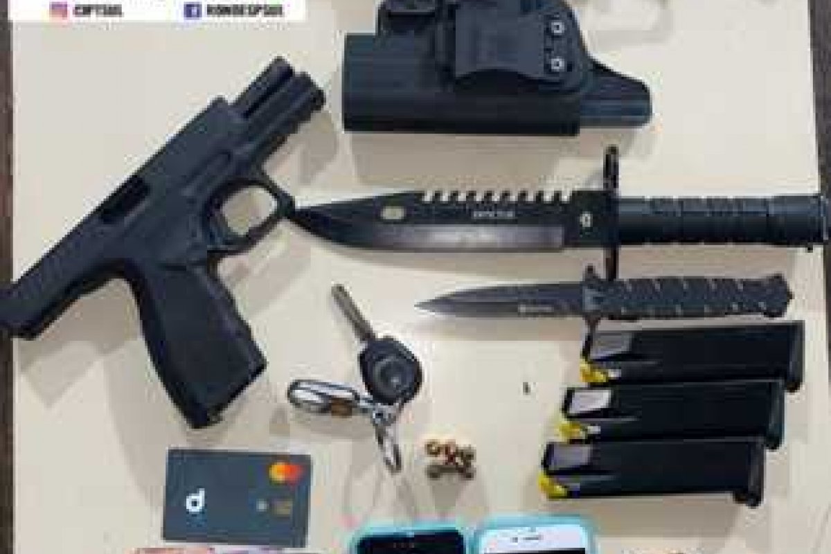 Rondesp Sul localiza pistola com trio no município de Nilo Peçanha