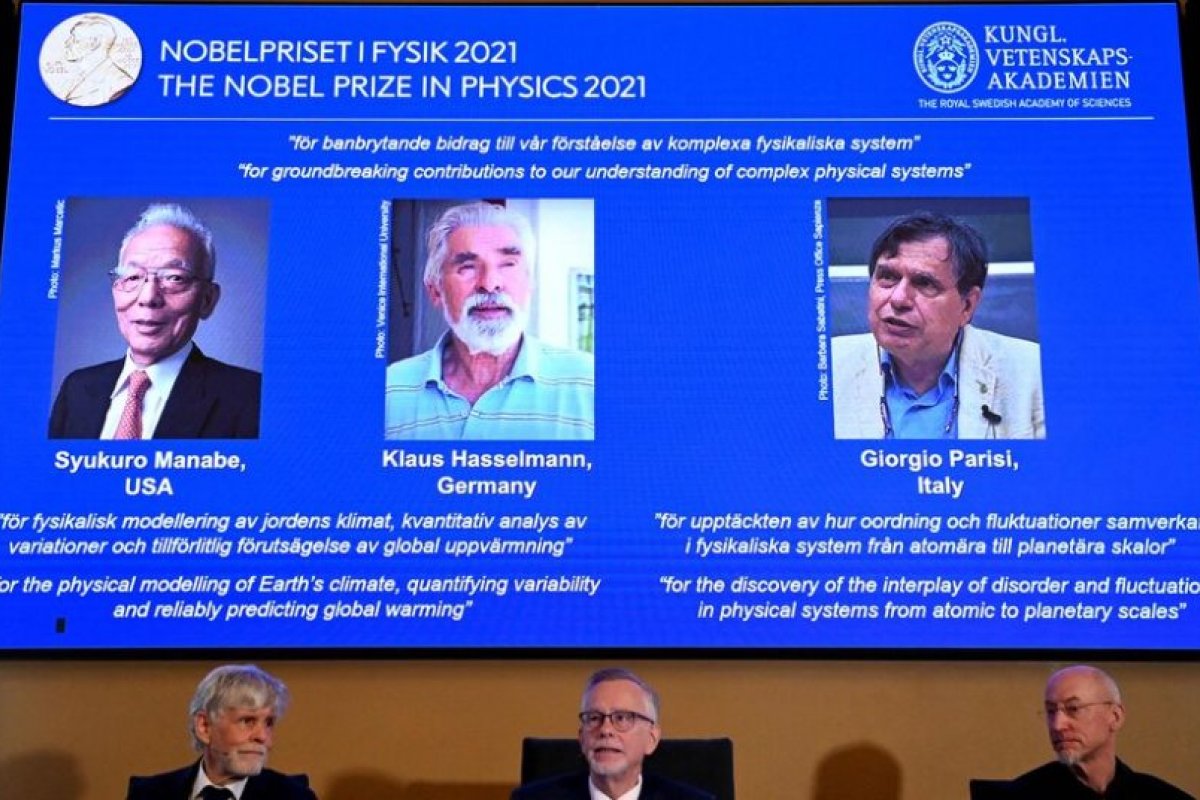 Nobel de Física 2021 vai para os cientistas Syukuro Manabe, Klaus Hasselmann e Giorgio Parisi