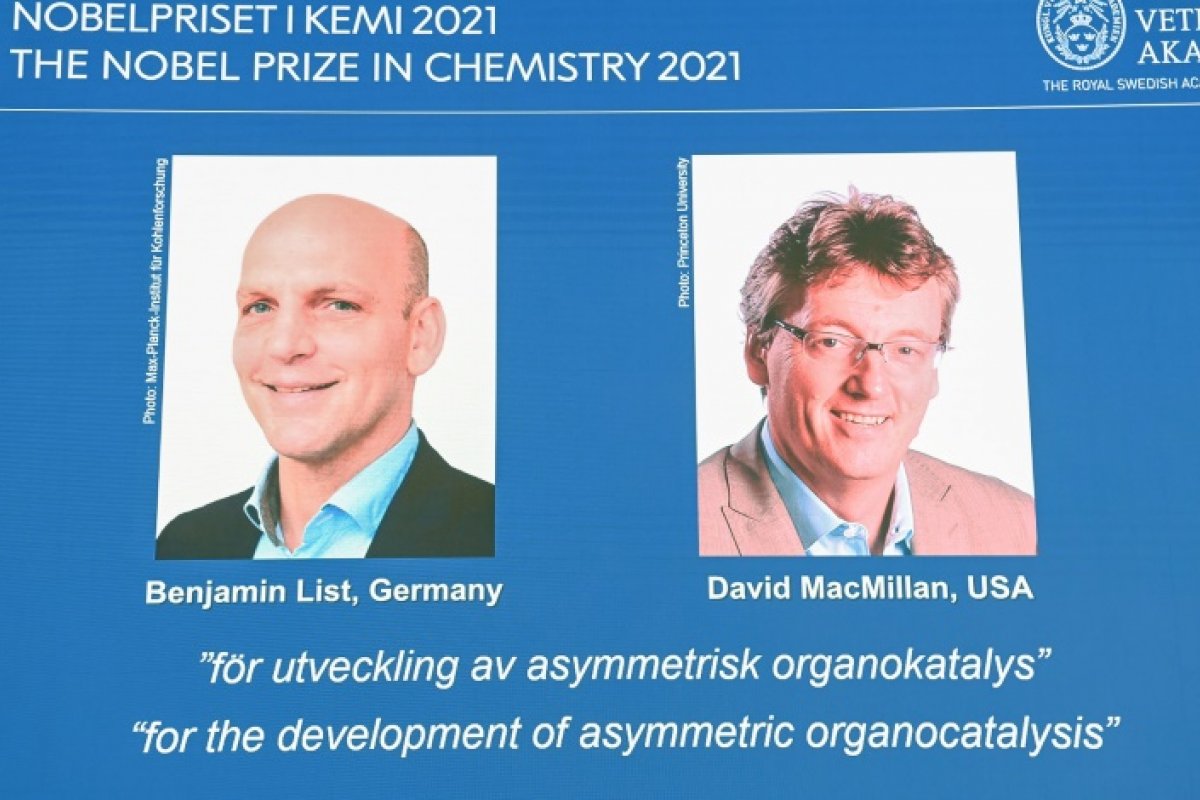 Nobel de Química 2021 é concedido a Benjamin List e David W.C. MacMillan