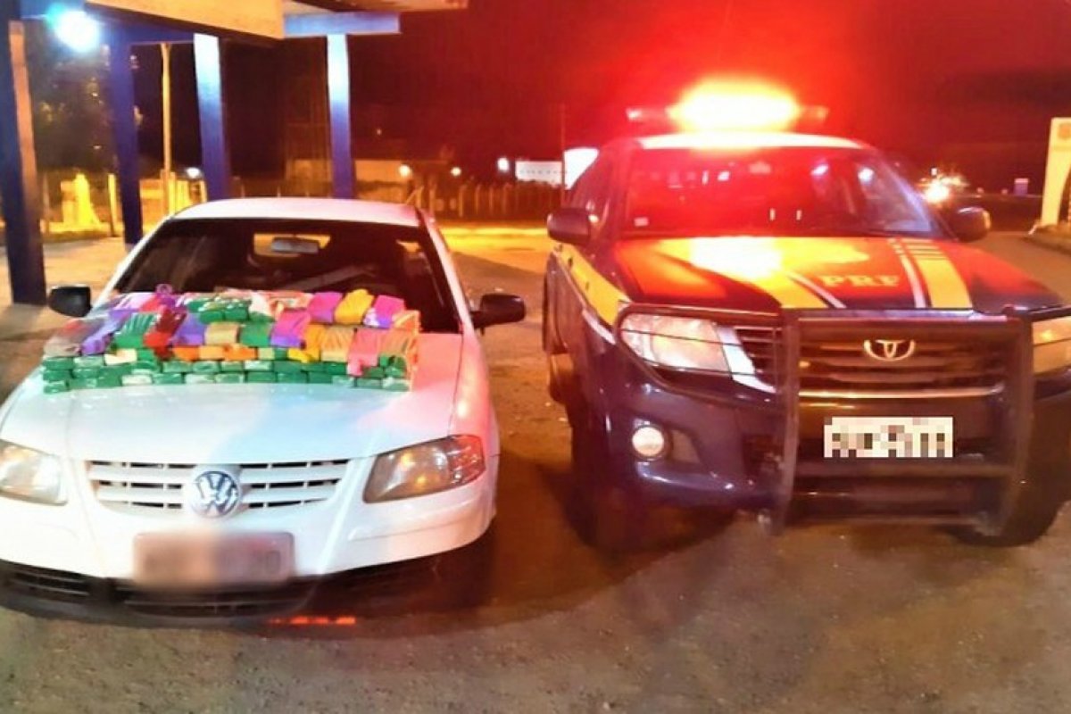 Em Milagres, homem é preso com 104 tabletes de maconha dentro de carro