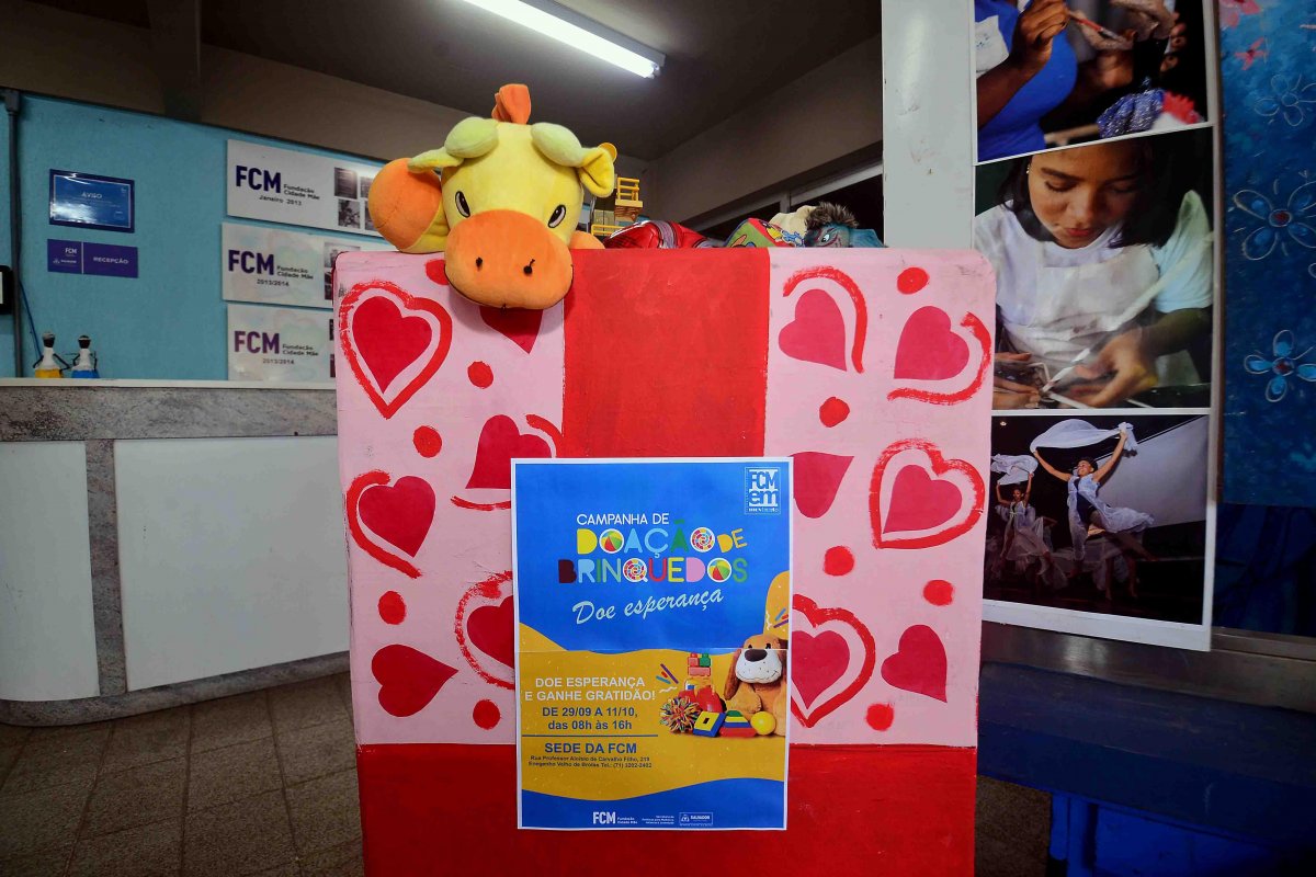 FCM promove campanha de arrecadação de brinquedos em Salvador até dia 10