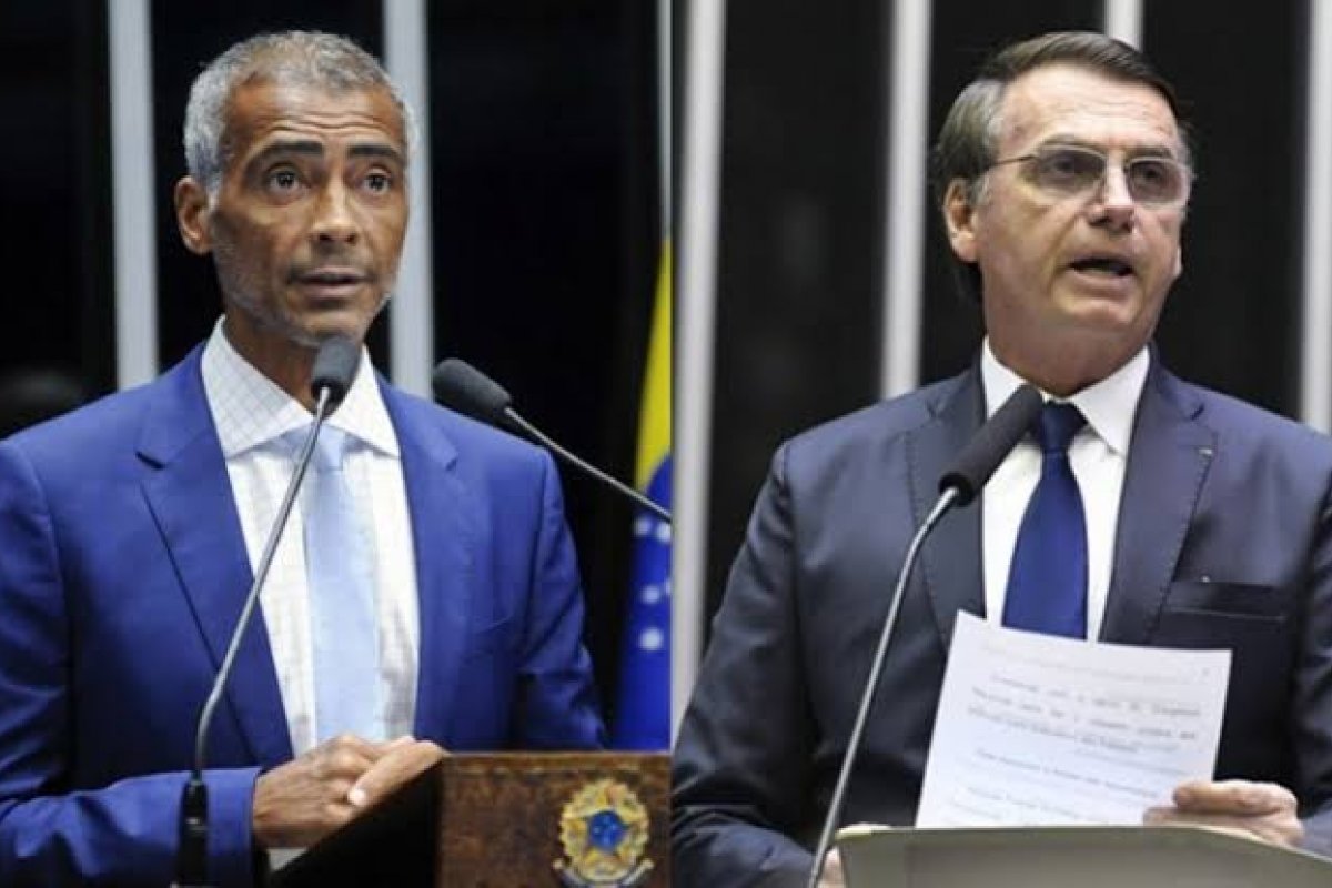 Romário declara que prefere Bolsonaro a Lula e que antes o "país estava uma merda"
