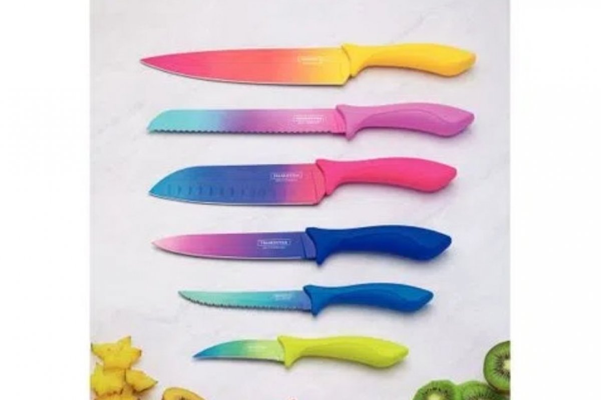 Cores na cozinha! Tramontina lança linha limitada de facas Colorcut