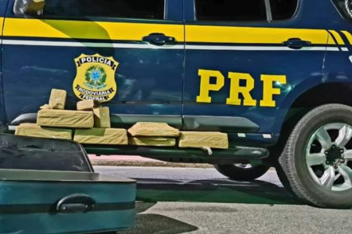 PRF apreende 45 kg de drogas transportadas por menores de idade em ônibus na BR-116