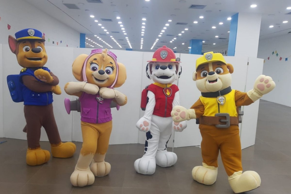 Patrulha Canina tem encontro com fãs mirins em Shopping de Salvador