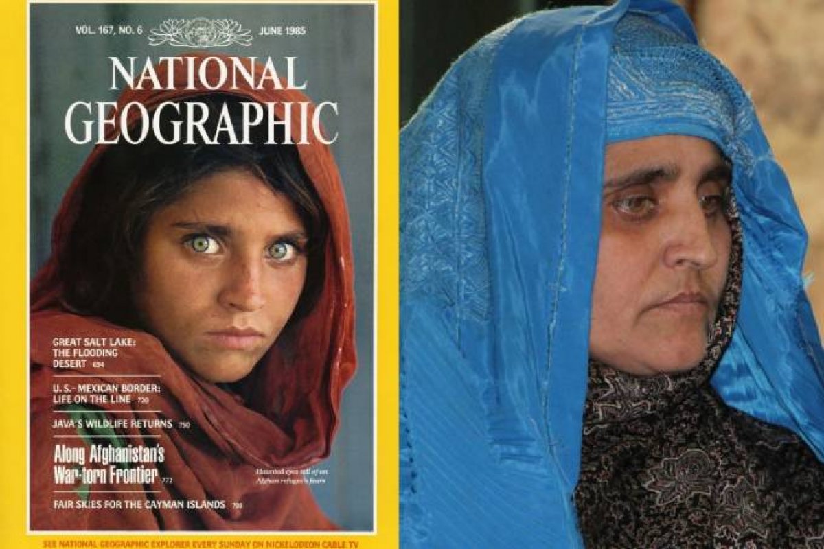 Afegã Sharbat Gula é recebida como exilada na Itália