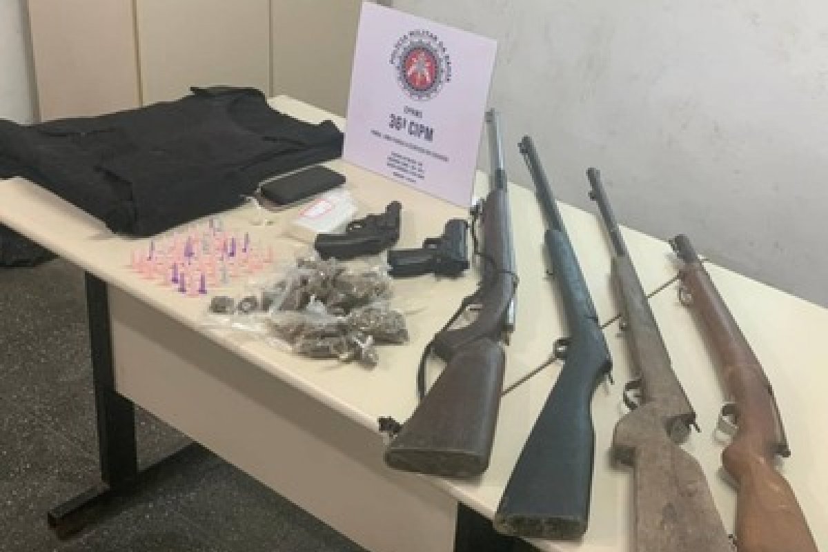 Operação da PM apreende seis armas com suspeitos de homicídio