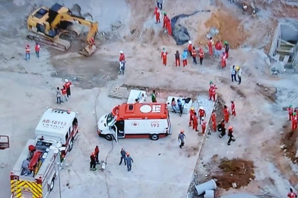 Obra desaba em Osasco, na Grande SP, e deixa três pessoas feridas