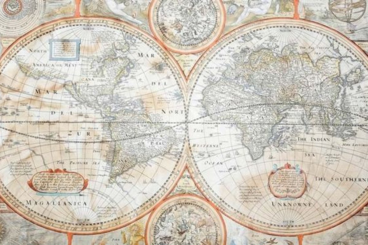 Mapa múndi do século 17 é vendido por cerca de R$ 18 mil na Inglaterra