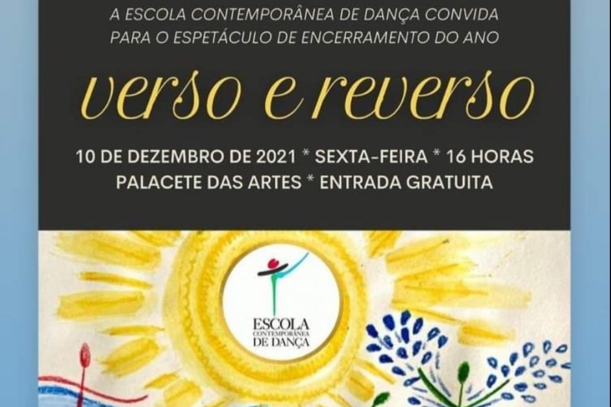 Com entrada gratuita, Escola Contemporânea de Dança encerra o ano com o espetáculo Verso e Reverso!